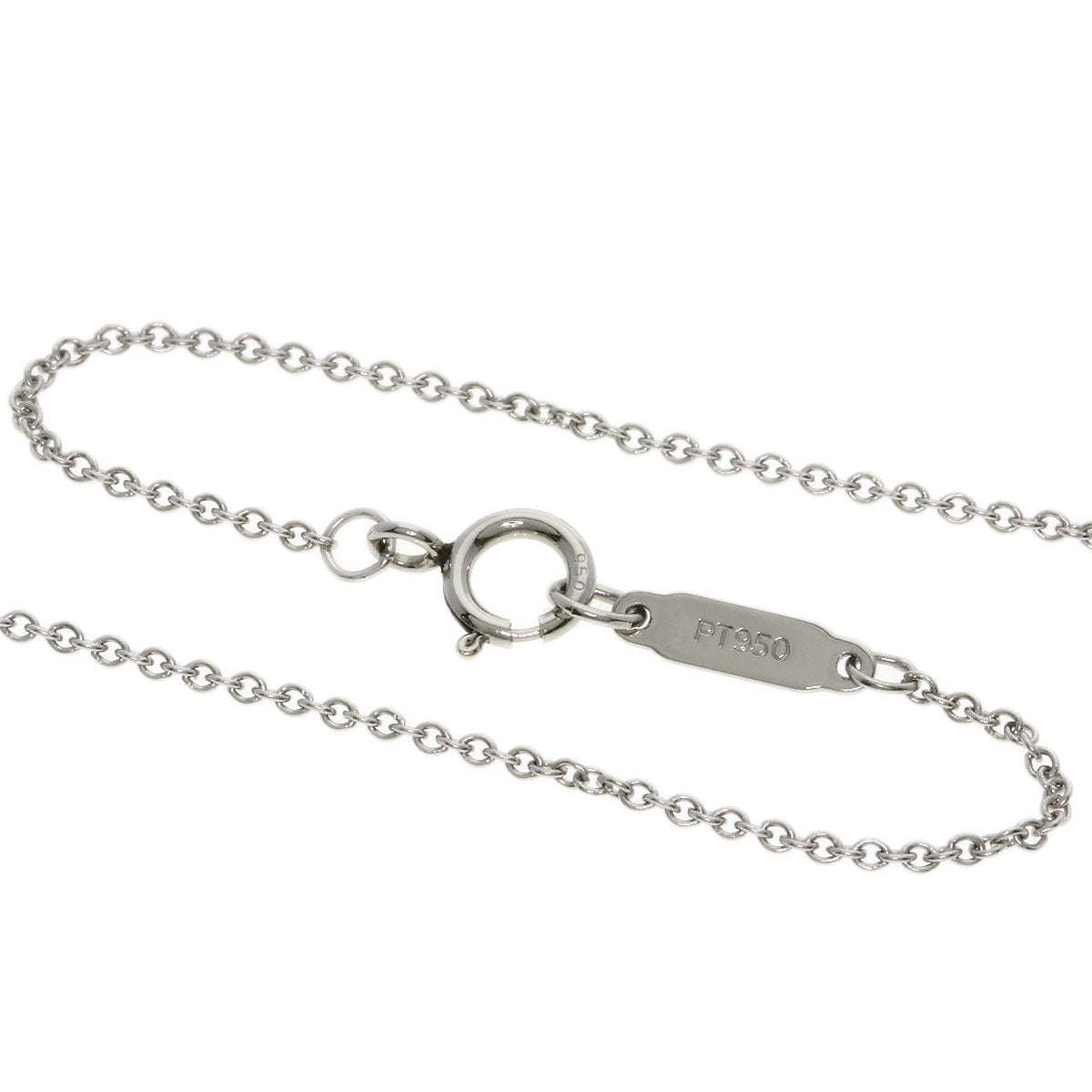 TIFFANY&Co. Sentimental Heart Diamond Pink Sapphire Necklace Platinum PT950 Ladies [Used]