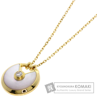 CARTIER Amulette de Cartier SM Shell Diamond Necklace K18 Yellow Gold Ladies [Used]