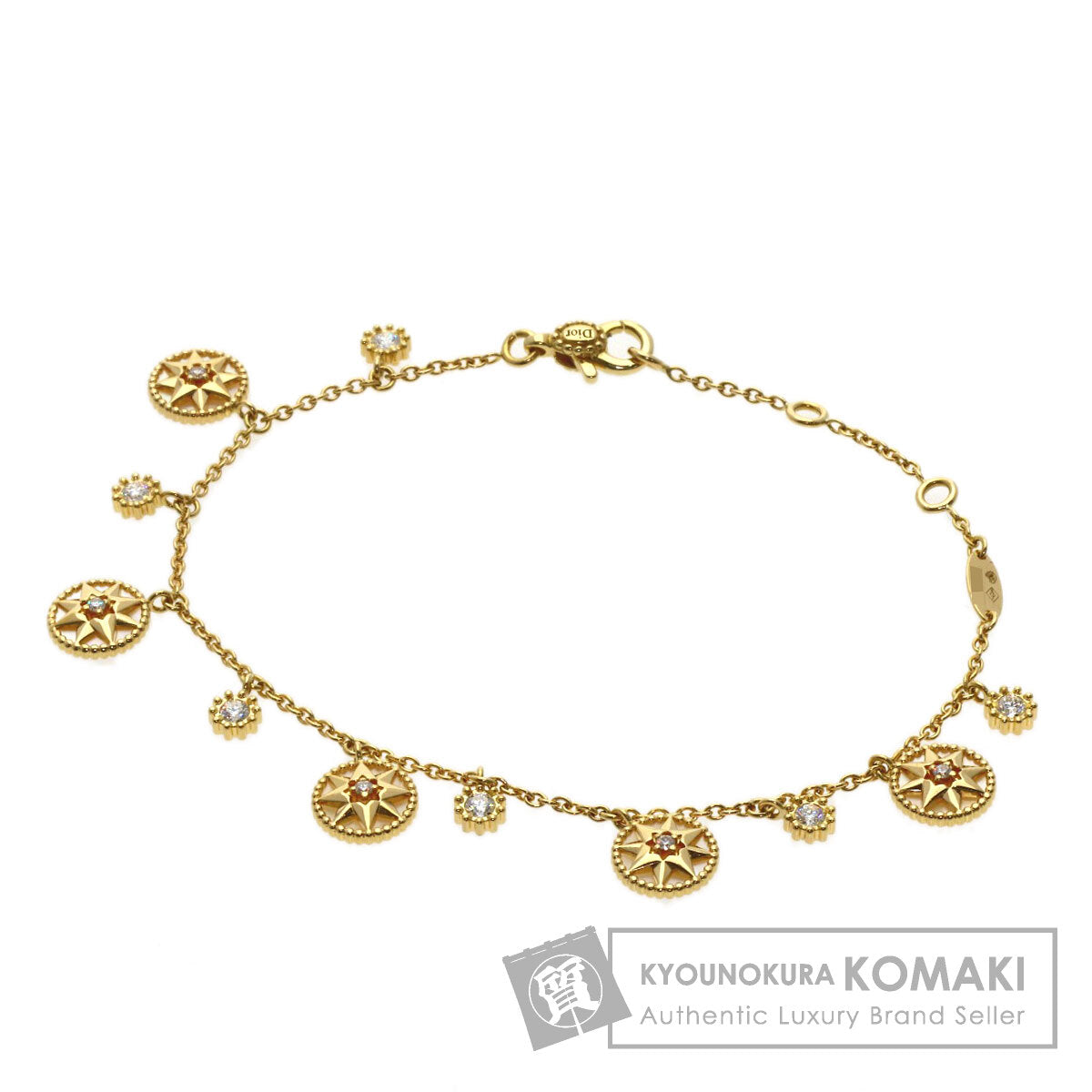 Dior Rose Devan Diamond Bracelet K18 Yellow Gold Ladies [Used]