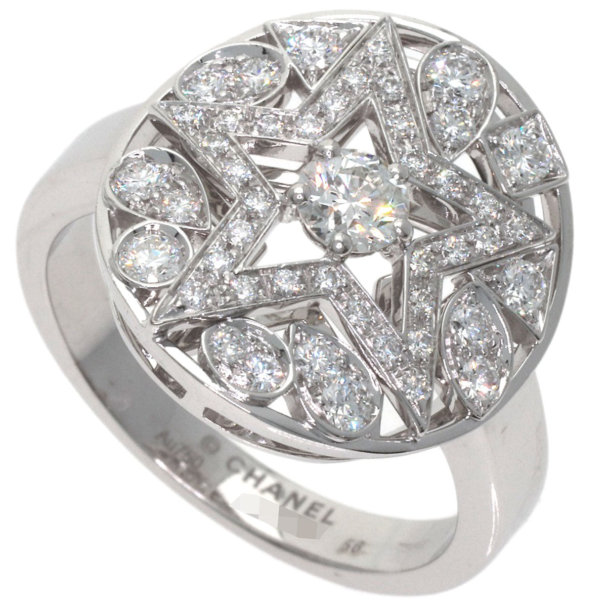 CHANEL Comet Diamond #56 Ring K18 White Gold Ladies [Used]