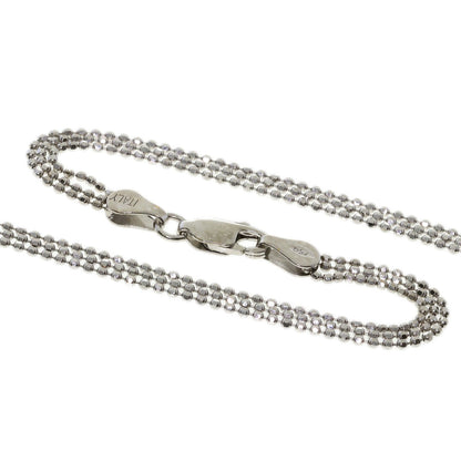 Jeunet Sapphire Diamond Necklace K18 White Gold Ladies [Used]