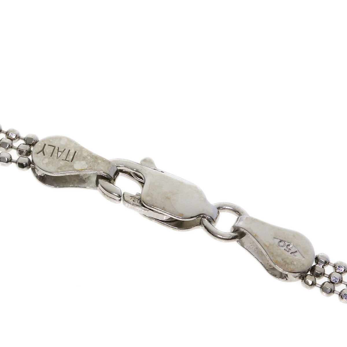 Jeunet Sapphire Diamond Necklace K18 White Gold Ladies [Used]