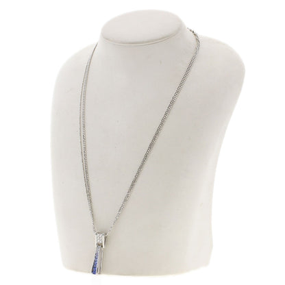 Jeunet Sapphire Diamond Necklace K18 White Gold Ladies [Used]