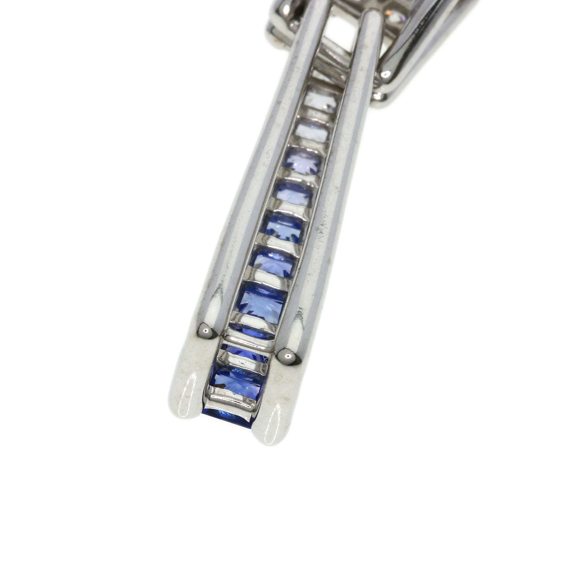 Jeunet Sapphire Diamond Necklace K18 White Gold Ladies [Used]