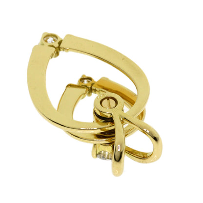 WALTHAM swing diamond Pendant top K18 Yellow Gold Ladies [Used]