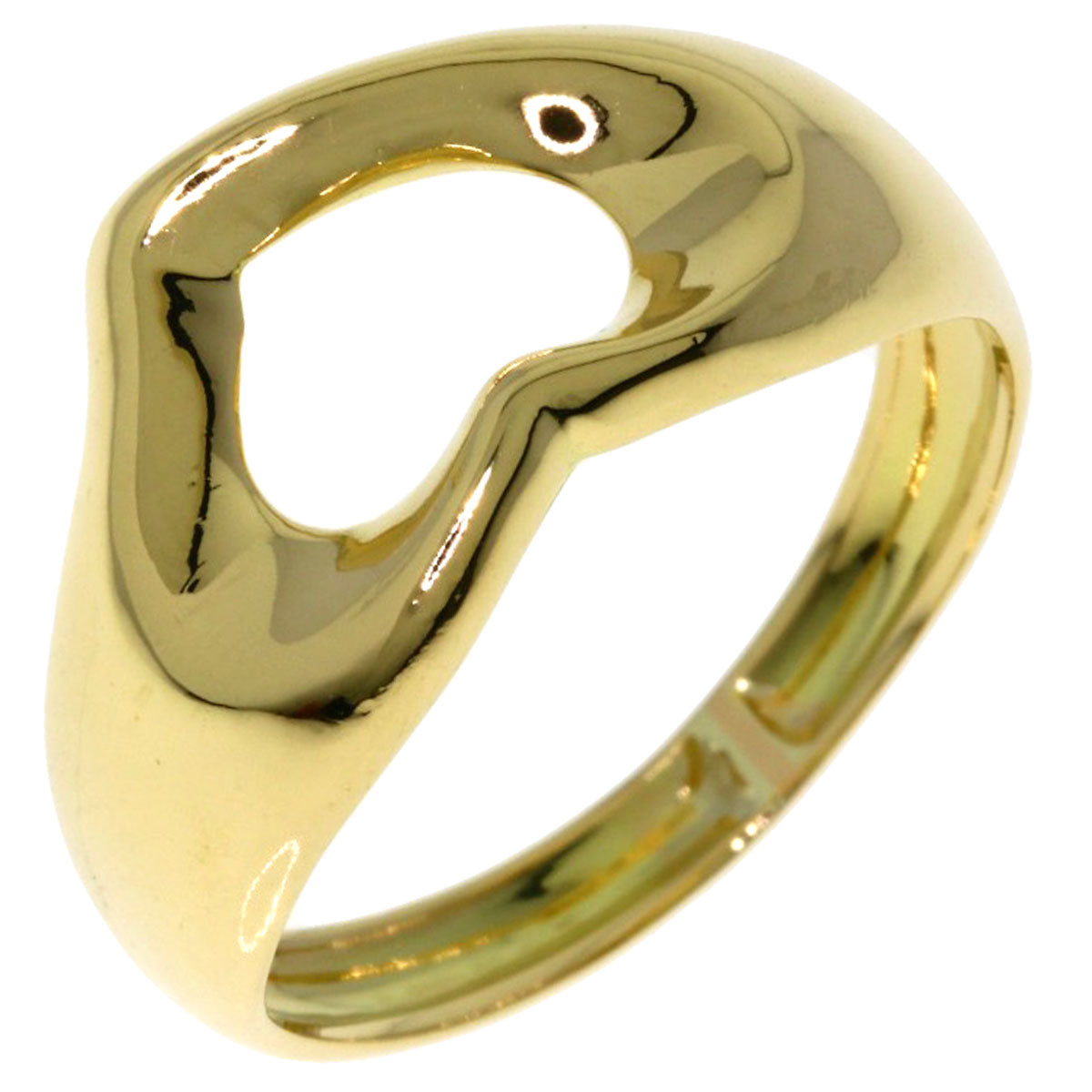 TIFFANY&Co. Open heart Ring K18 Yellow Gold Ladies [Used]