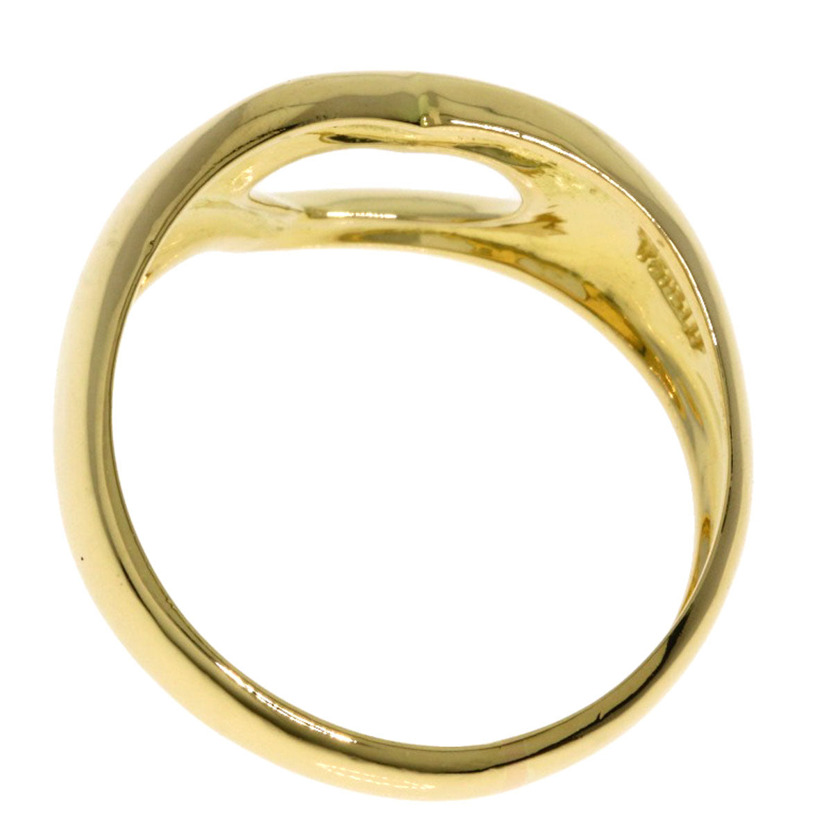 TIFFANY&Co. Open heart Ring K18 Yellow Gold Ladies [Used]