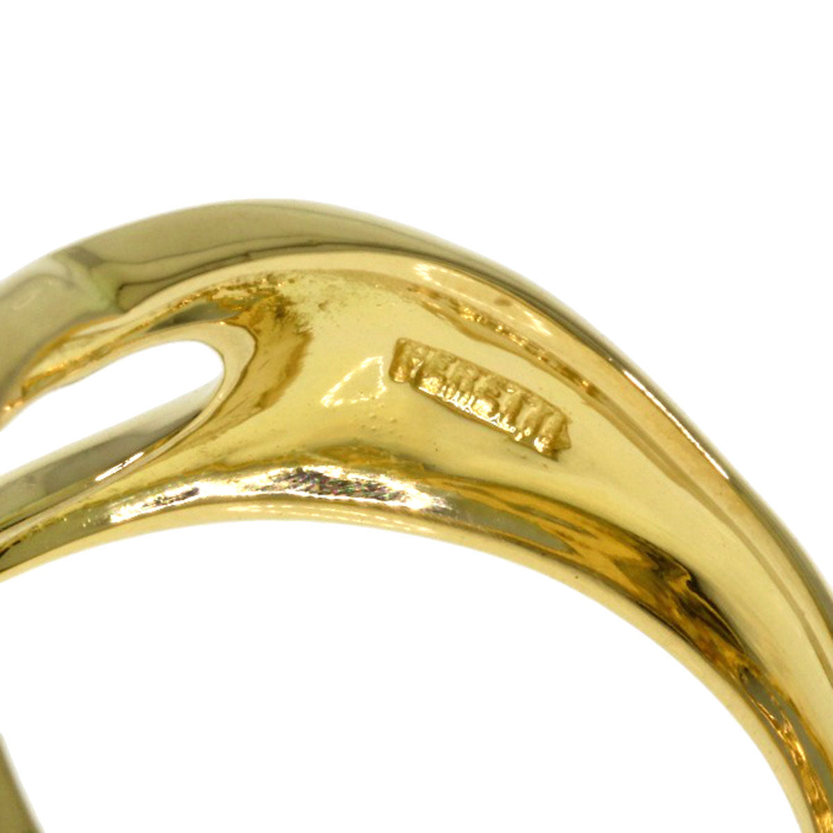 TIFFANY&Co. Open heart Ring K18 Yellow Gold Ladies [Used]