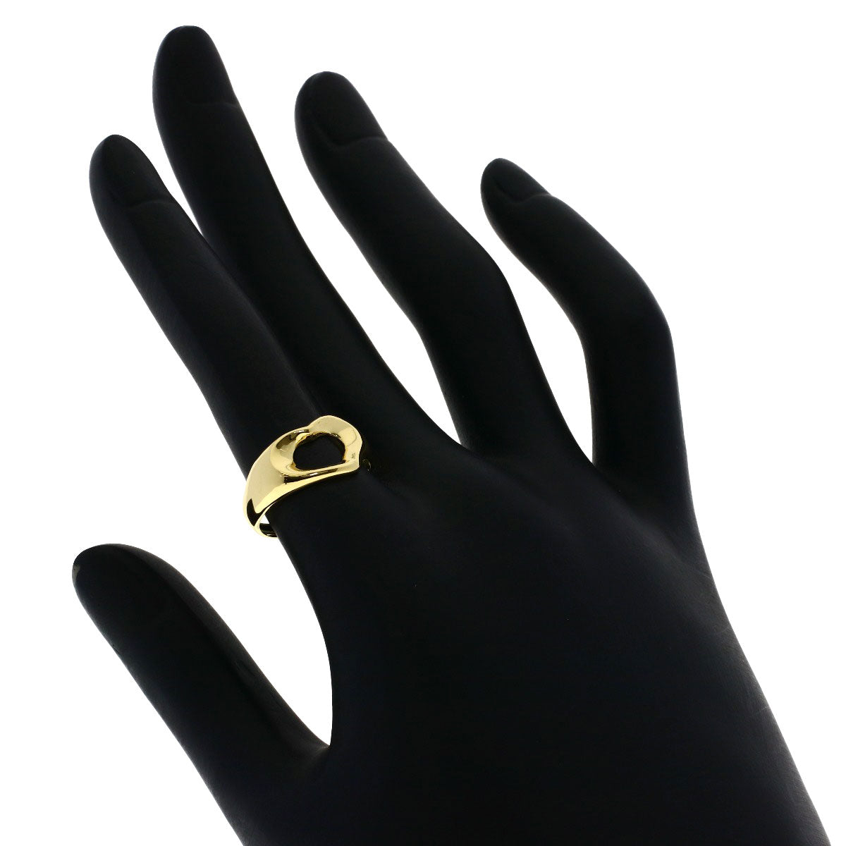 TIFFANY&Co. Open heart Ring K18 Yellow Gold Ladies [Used]