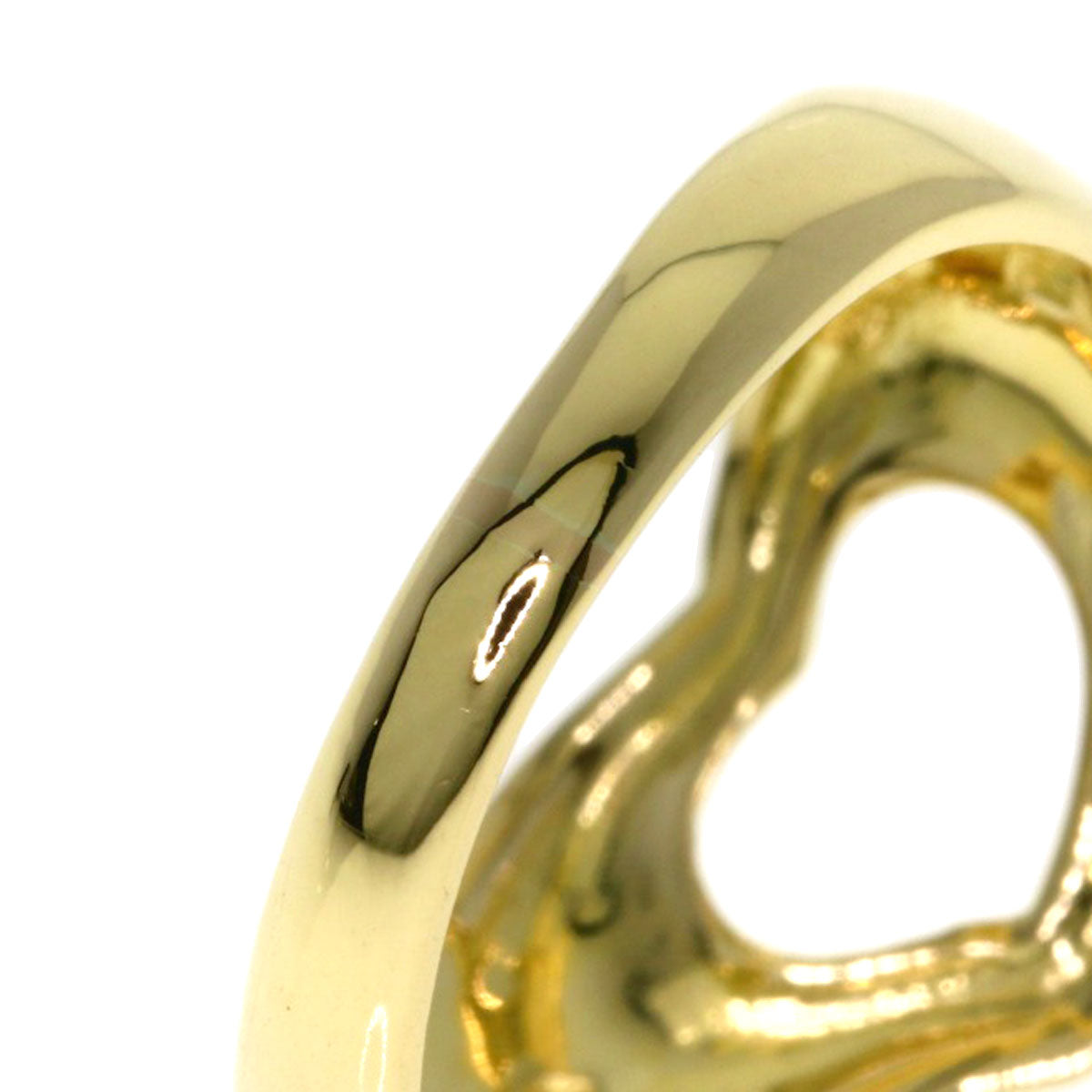 TIFFANY&Co. Open heart Ring K18 Yellow Gold Ladies [Used]