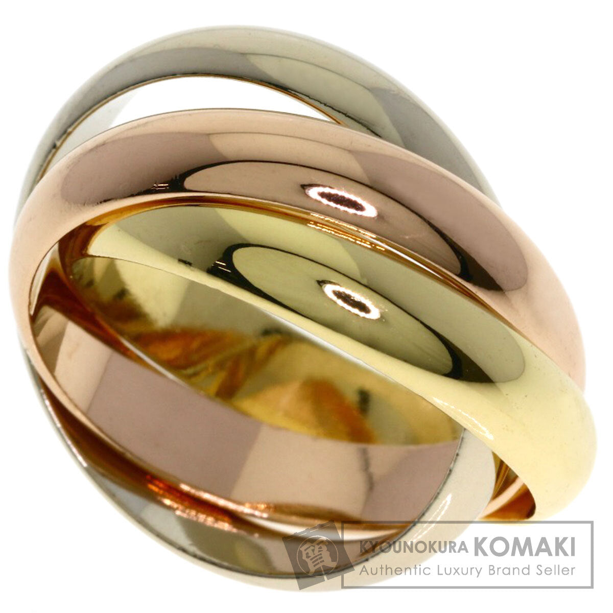 CARTIER Trinity #52 Ring K18 Yellow Gold K18 White GoldLadies [Used]