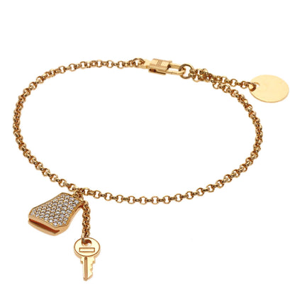 HERMES Kelly Clochette PM Diamond Bracelet K18 Pink Gold Ladies [Used]