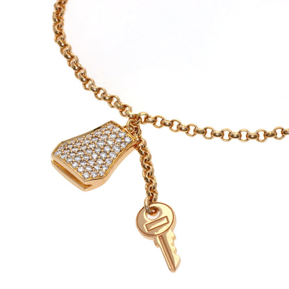 HERMES Kelly Clochette PM Diamond Bracelet K18 Pink Gold Ladies [Used]