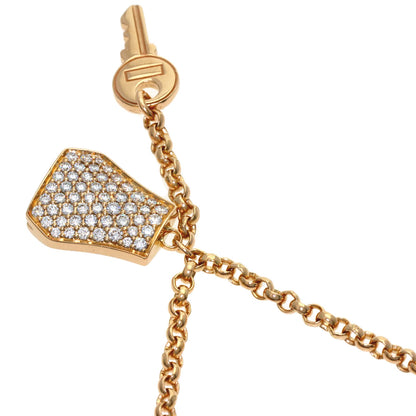 HERMES Kelly Clochette PM Diamond Bracelet K18 Pink Gold Ladies [Used]