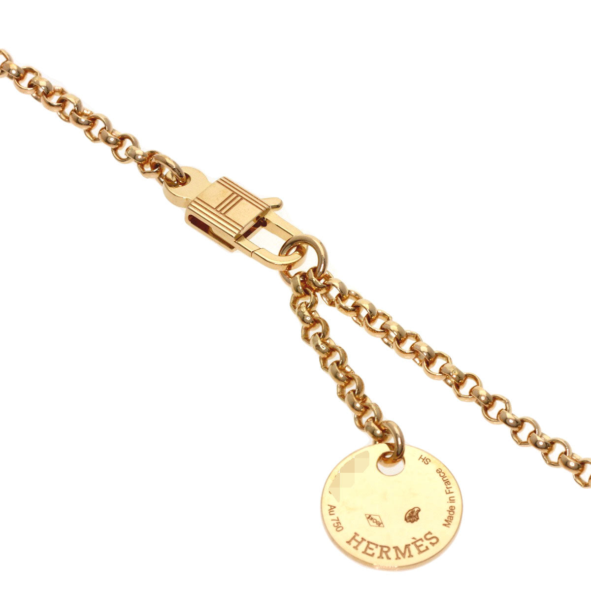 HERMES Kelly Clochette PM Diamond Bracelet K18 Pink Gold Ladies [Used]