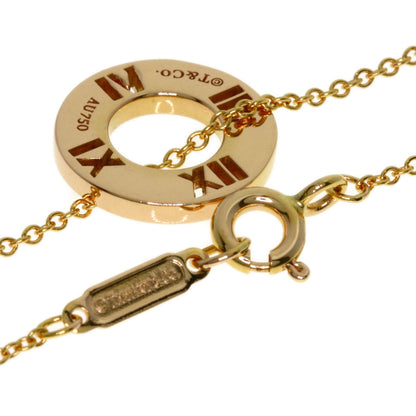 TIFFANY&Co. Atlas Pierced Circle Diamond Necklace K18 Pink Gold Ladies [Used]