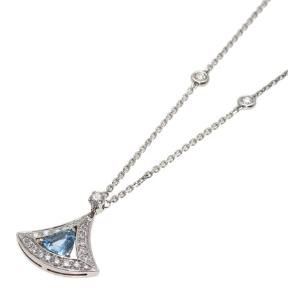 BVLGARI Diva Dream Aquamarine Diamond Necklace K18 White Gold Ladies [Used]