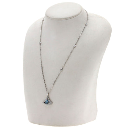 BVLGARI Diva Dream Aquamarine Diamond Necklace K18 White Gold Ladies [Used]