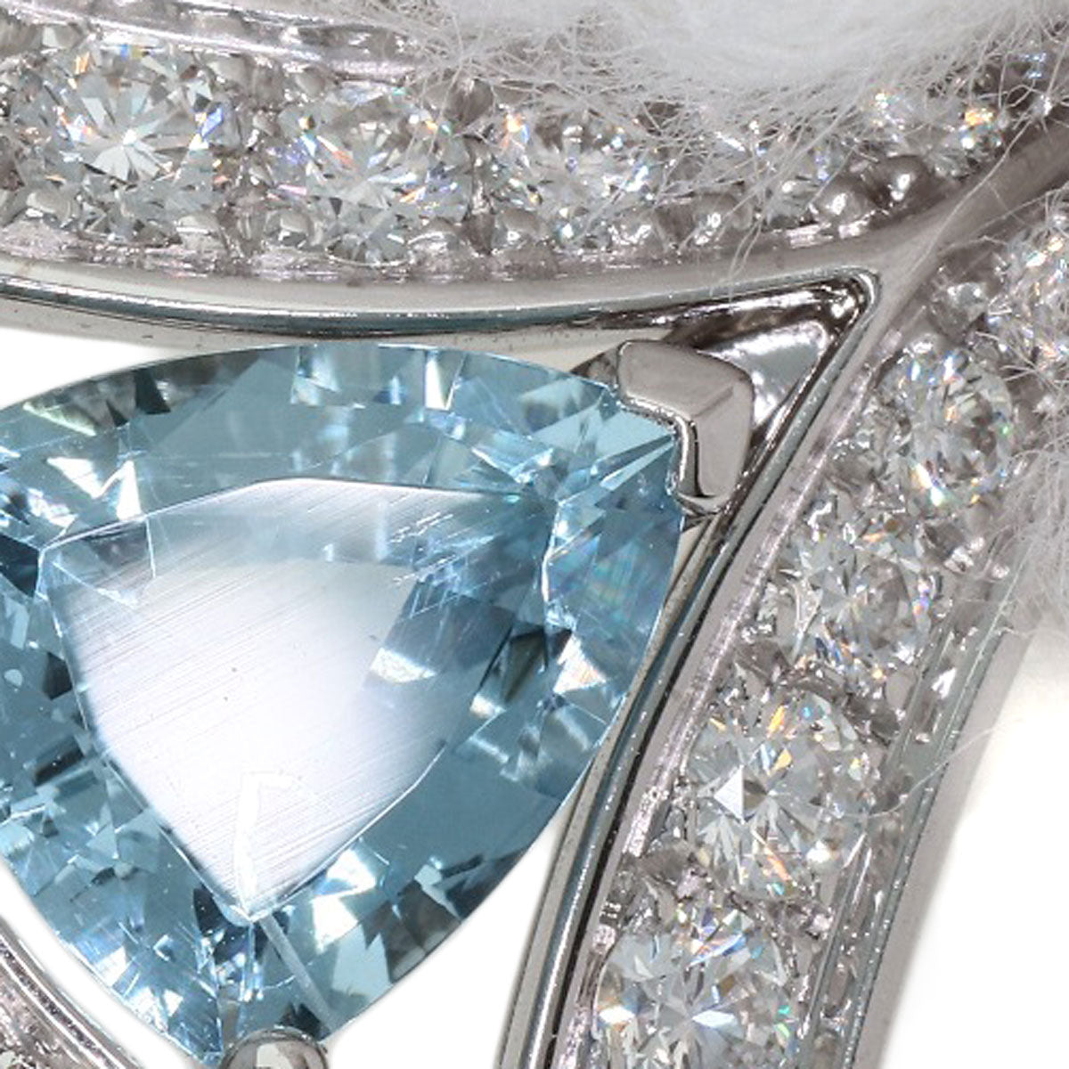 BVLGARI Diva Dream Aquamarine Diamond Necklace K18 White Gold Ladies [Used]