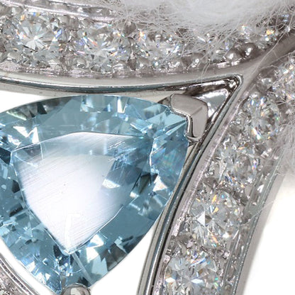 BVLGARI Diva Dream Aquamarine Diamond Necklace K18 White Gold Ladies [Used]
