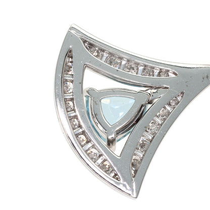 BVLGARI Diva Dream Aquamarine Diamond Necklace K18 White Gold Ladies [Used]