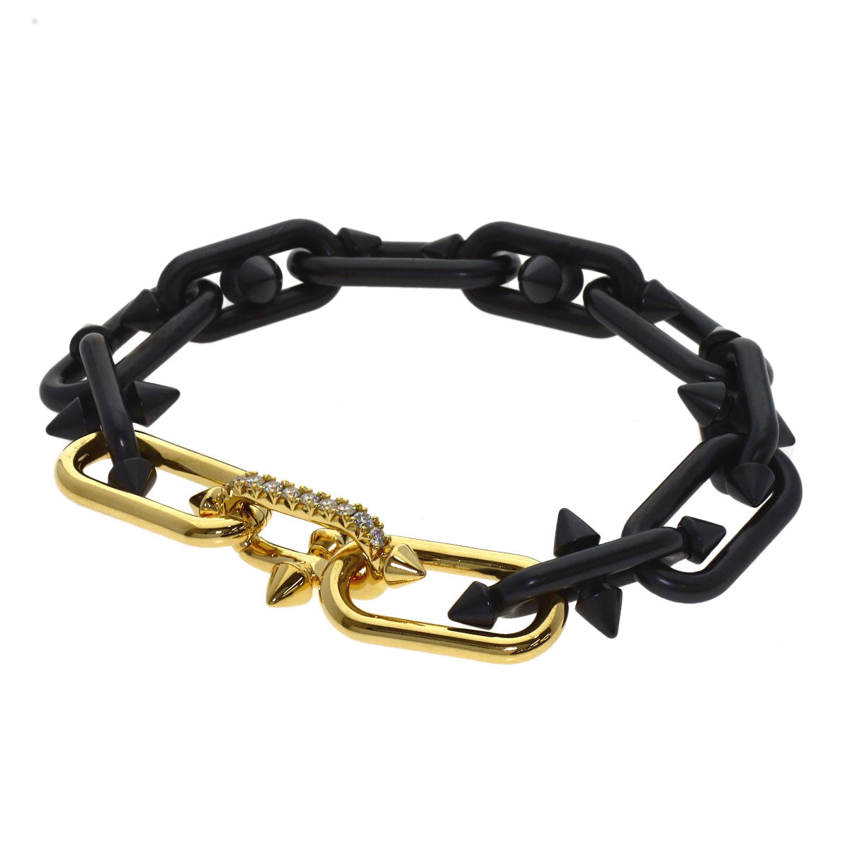 TIFFANY&Co. TIFFANY&Co. Titan by Pharrell Williams Extra Large Bracelet K18 Yellow Gold TitaniumLadies [Used]