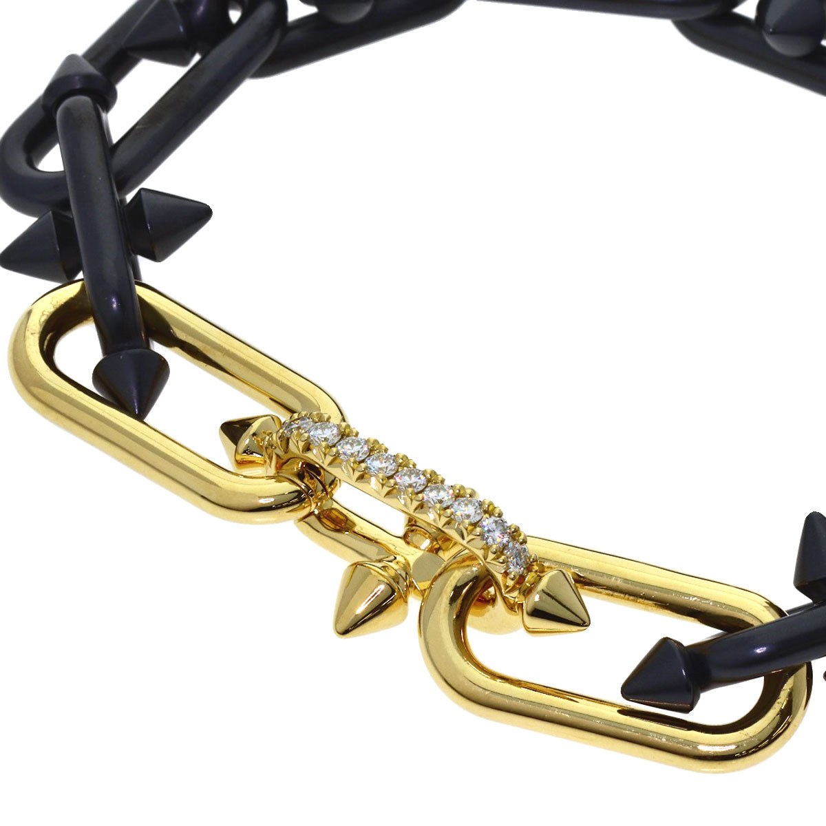 TIFFANY&Co. TIFFANY&Co. Titan by Pharrell Williams Extra Large Bracelet K18 Yellow Gold TitaniumLadies [Used]