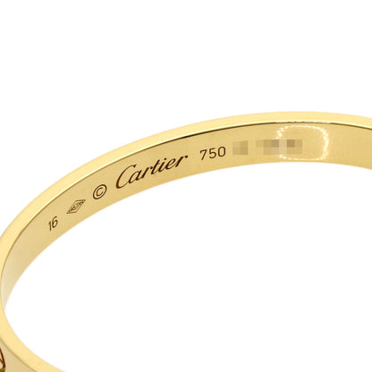 CARTIER Open LOVE Bracelets #16 Bracelet K18 Yellow Gold Ladies [Used]