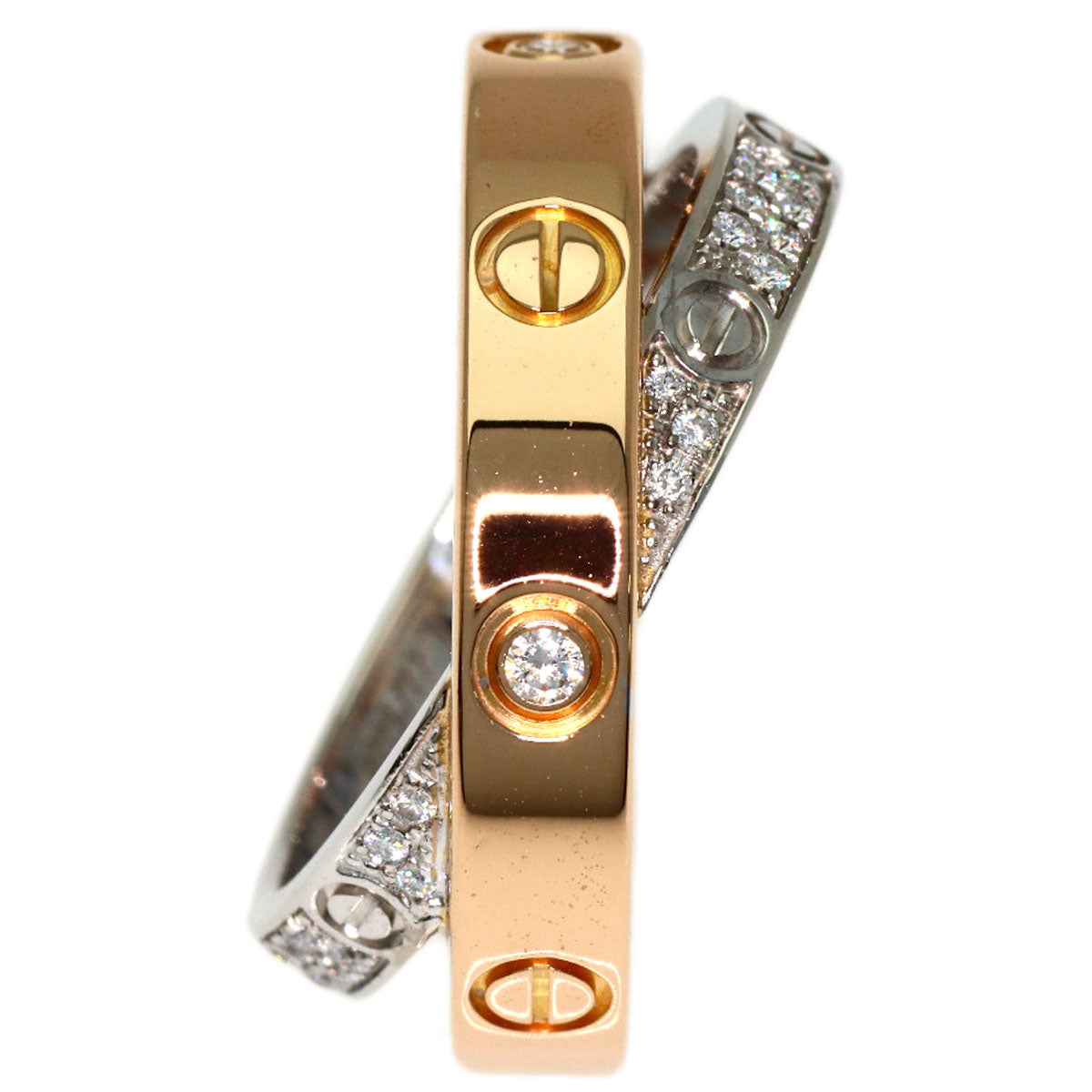 CARTIER Belove Full Pave Diamond #48 Ring K18 Pink Gold K18 White GoldLadies [Used]