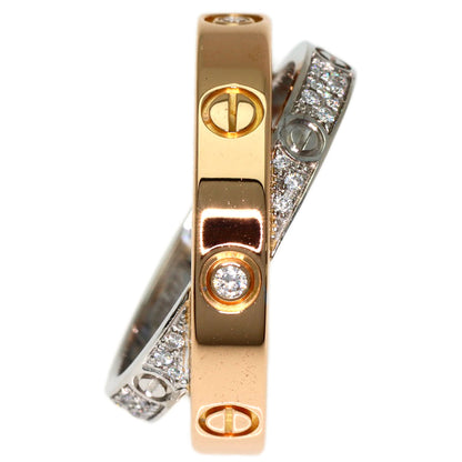 CARTIER Belove Full Pave Diamond #48 Ring K18 Pink Gold K18 White GoldLadies [Used]