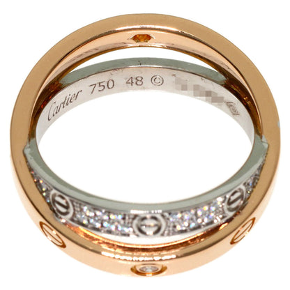 CARTIER Belove Full Pave Diamond #48 Ring K18 Pink Gold K18 White GoldLadies [Used]