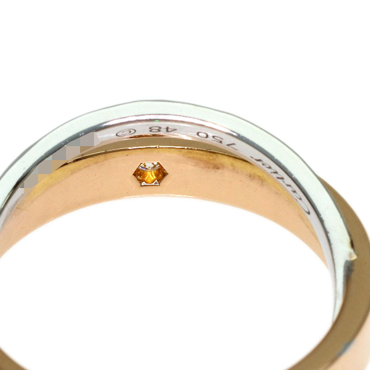 CARTIER Belove Full Pave Diamond #48 Ring K18 Pink Gold K18 White GoldLadies [Used]