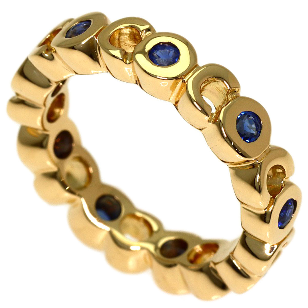 CHANEL Coco Sapphire Ring K18 Yellow Gold Ladies [Used]