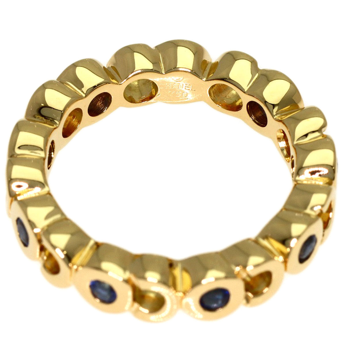 CHANEL Coco Sapphire Ring K18 Yellow Gold Ladies [Used]