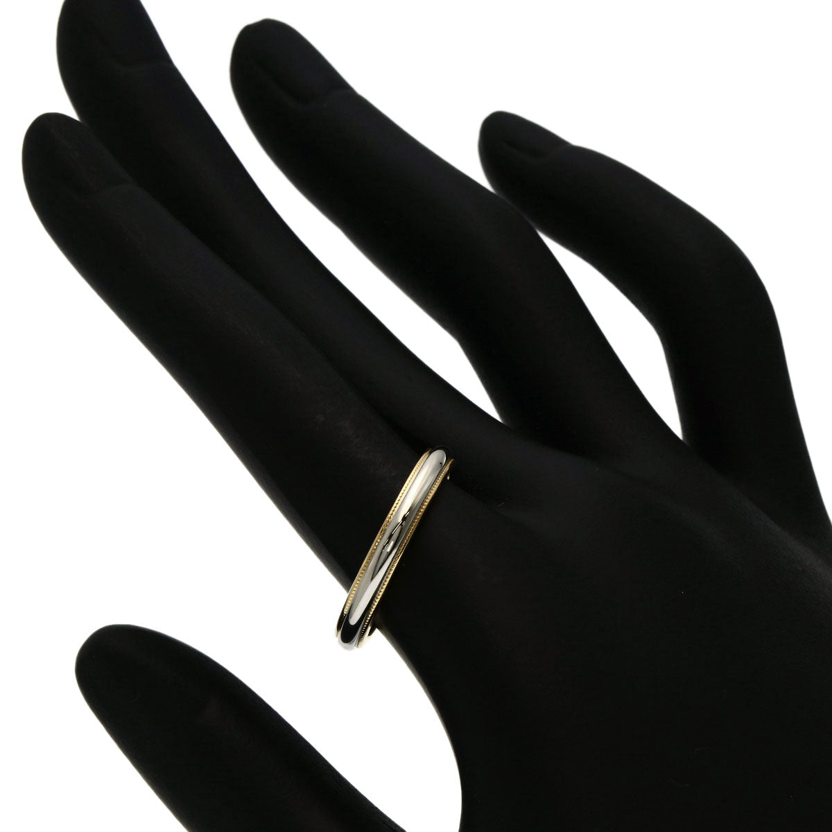TIFFANY&Co. Milgrain Ring Platinum PT950 18K Yellow GoldLadies [Used]