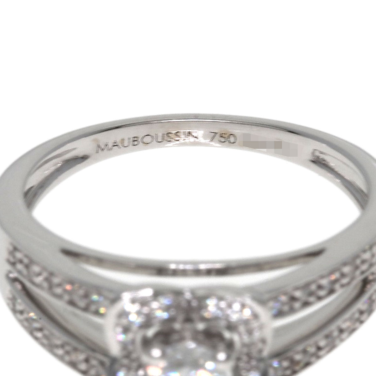 MAUBOUSSIN Chance of Love Diamond Ring K18 White Gold Ladies [Used]