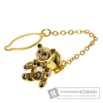 Chopard Happy Diamond Bear Sapphire Ruby Pin Brooch Brooch K18 Yellow Gold Ladies [Used]