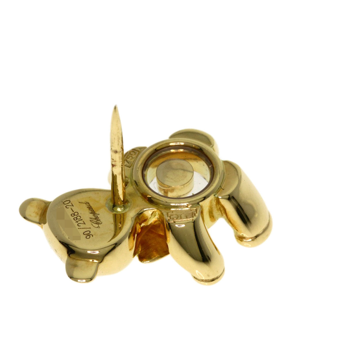 Chopard Happy Diamond Bear Sapphire Ruby Pin Brooch Brooch K18 Yellow Gold Ladies [Used]