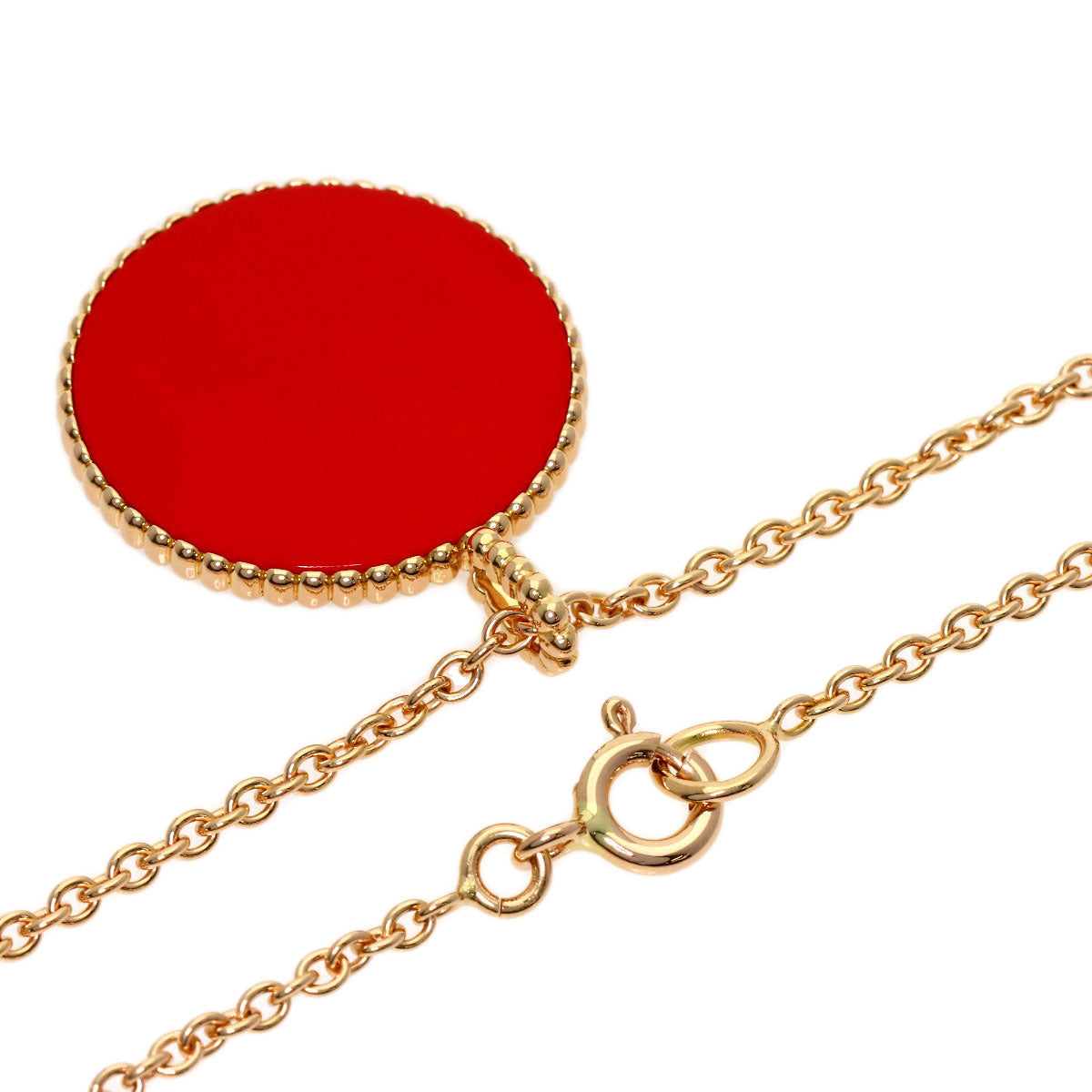 Dior Rose de Vent Medium Diamond Necklace K18 Pink Gold Ladies [Used]