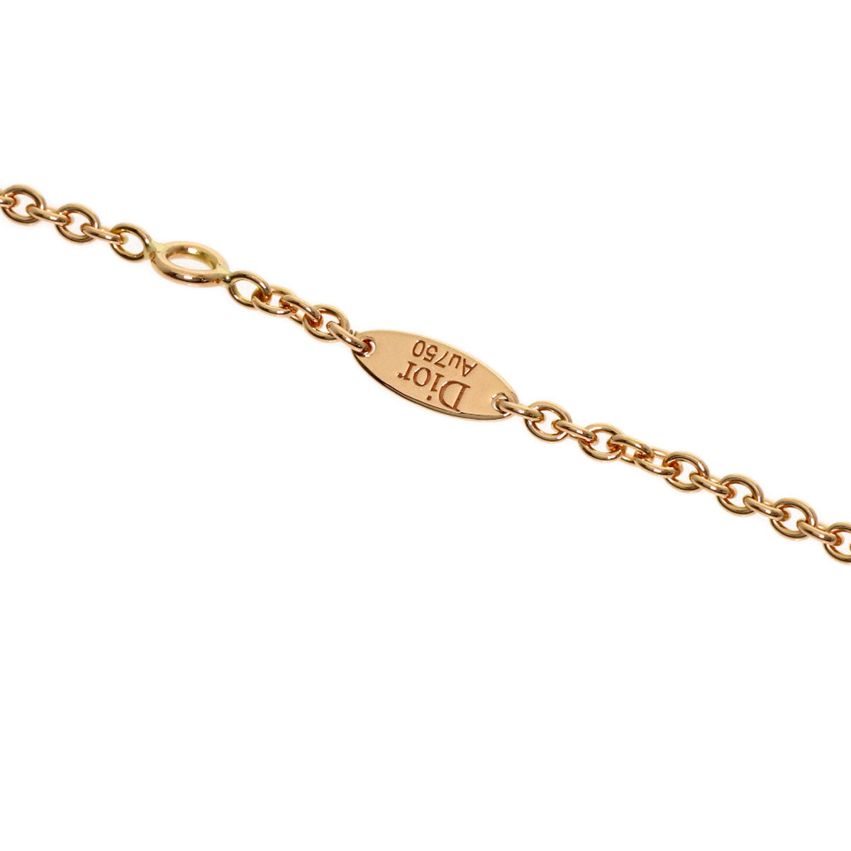 Dior Rose de Vent Medium Diamond Necklace K18 Pink Gold Ladies [Used]