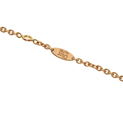 Dior Rose de Vent Medium Diamond Necklace K18 Pink Gold Ladies [Used]