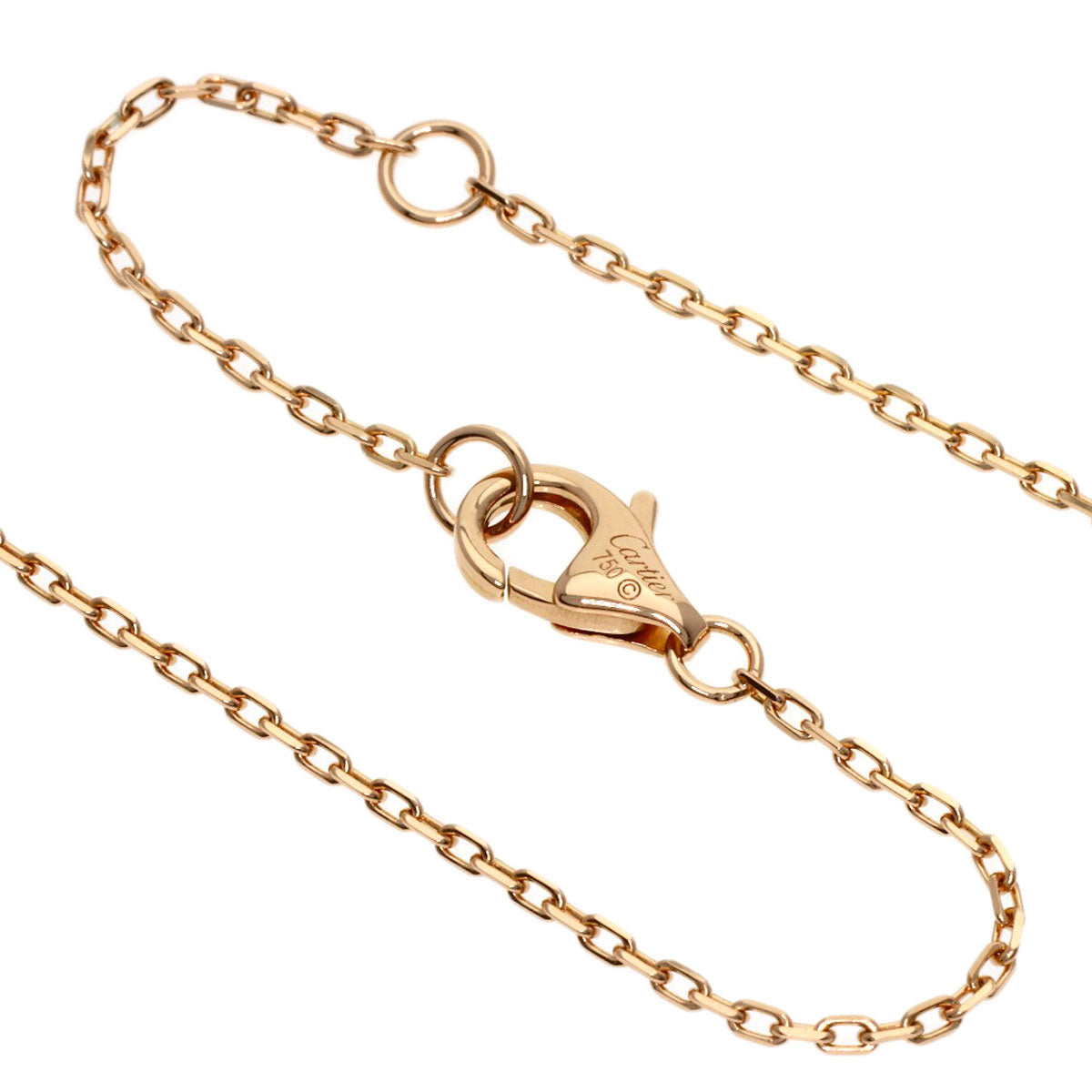 CARTIER Trinity Heart Diamond Necklace K18 Yellow Gold K18 White GoldLadies [Used]