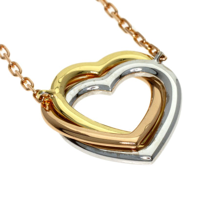 CARTIER Trinity Heart Diamond Necklace K18 Yellow Gold K18 White GoldLadies [Used]