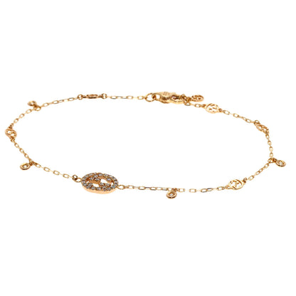 GUCCI Interlocking Diamond #17 Bracelet K18 Pink Gold Ladies [Used]