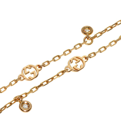 GUCCI Interlocking Diamond #17 Bracelet K18 Pink Gold Ladies [Used]