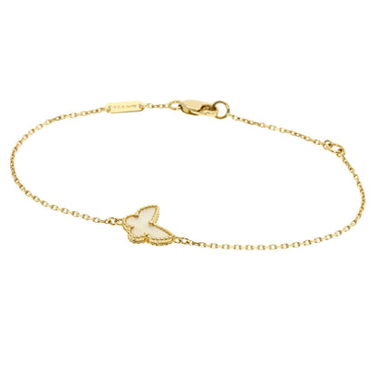 Van Cleef & Arpels Sweet Papillon Shell Bracelet K18 Yellow Gold Ladies [Used]