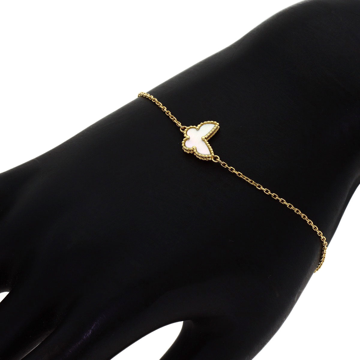 Van Cleef & Arpels Sweet Papillon Shell Bracelet K18 Yellow Gold Ladies [Used]