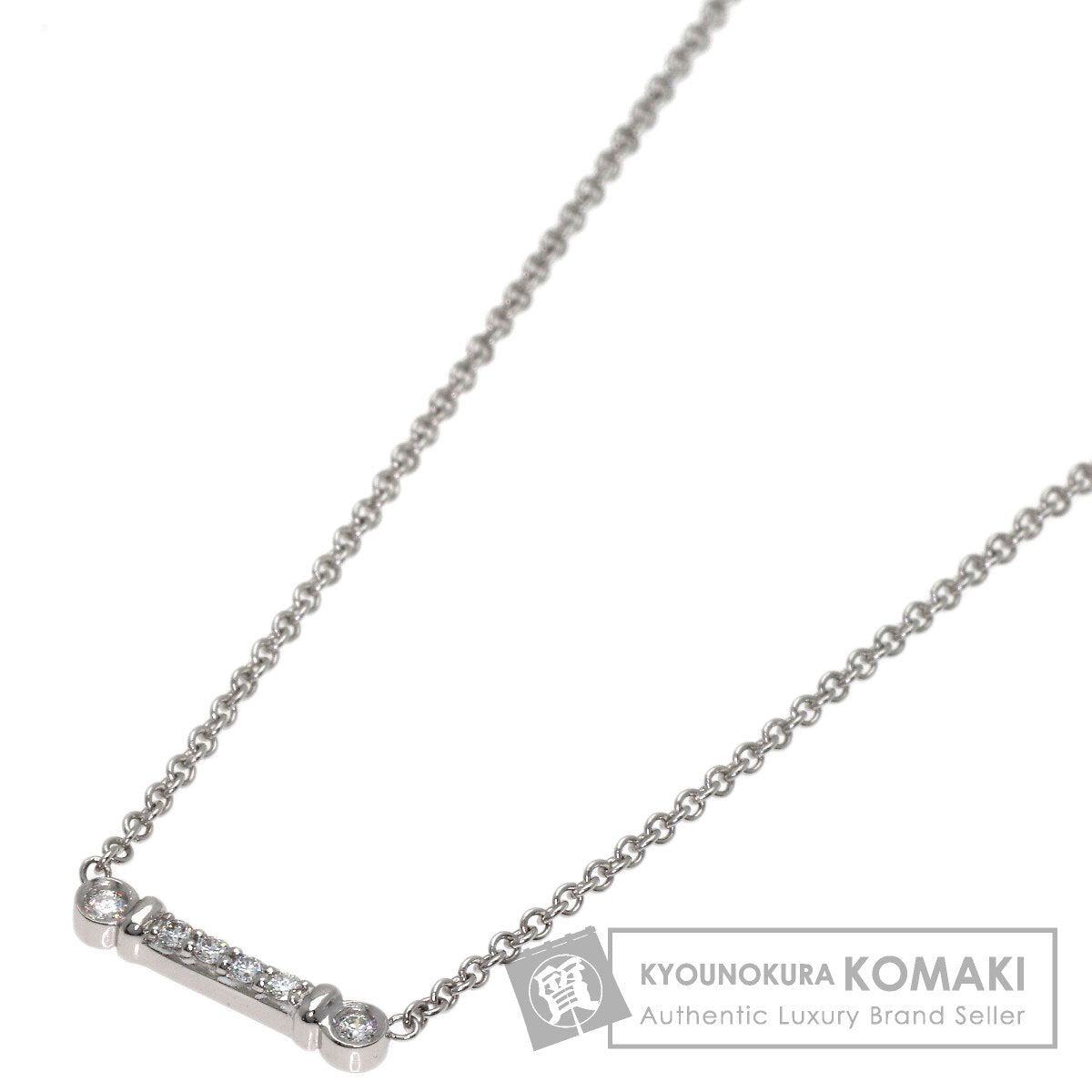 TIFFANY&Co. Fleur de lis Diamond Necklace Platinum PT950 Ladies [Used]