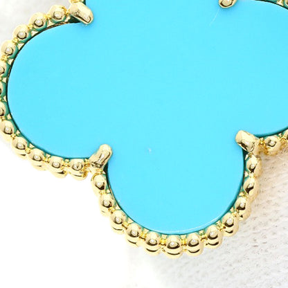 Van Cleef & Arpels Magic Alhambra Turquoise earring K18 Yellow Gold Ladies [Used]