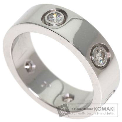 CARTIER love ring full diamond #49 Ring K18 White Gold Ladies [Used]